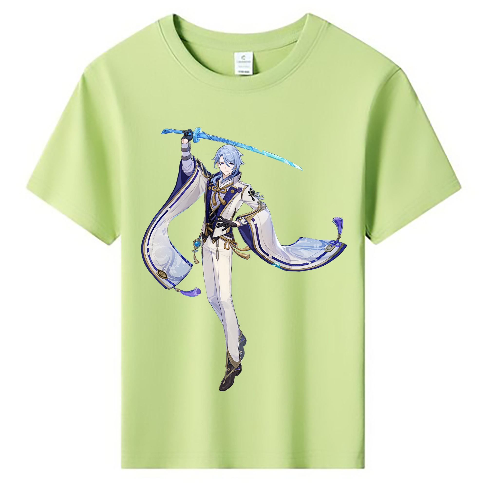 げんし神 神里綾人 かみさとあやと genshin Kamisato Ayato 綿100％キッズTシャツ（フロントプリント）